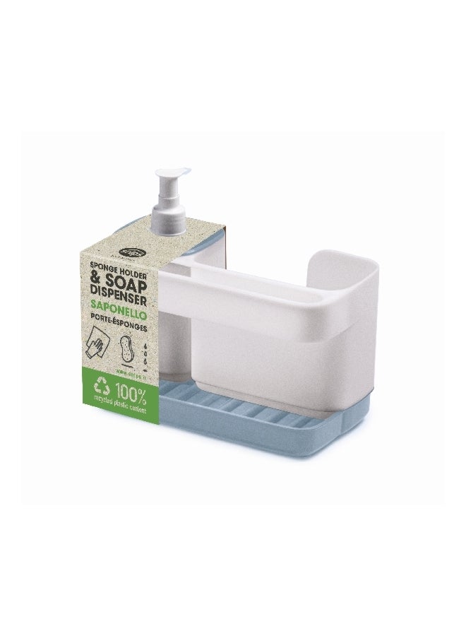 Snips Tidy Up Dish Washing Set with Soap Dispenser White and Blue 21 x 18 x 12 cm 000832 - Image 3